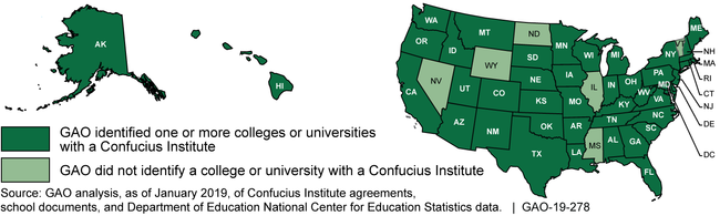Colleges and Universities across the United States Have Confucius Institutes on Campus