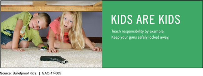 Bulletproof Kids Campaign Material Promoting the Need to Safely Store Firearms Away from Children
