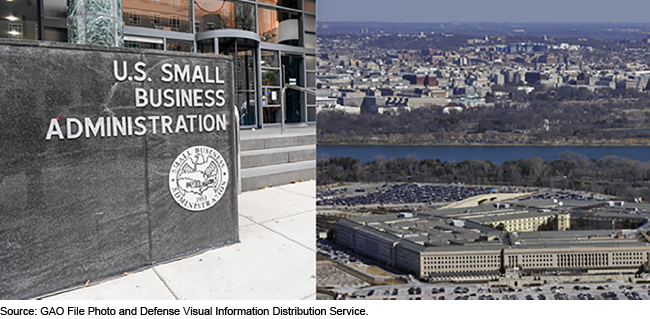 The Pentagon and the SBA building