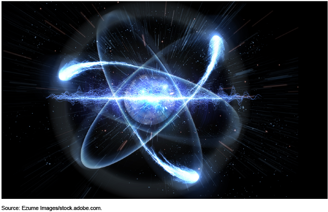 Illustration of a nuclear atom