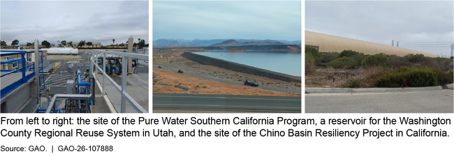 Sites in California and Utah for Large-Scale Water Recycling Projects
