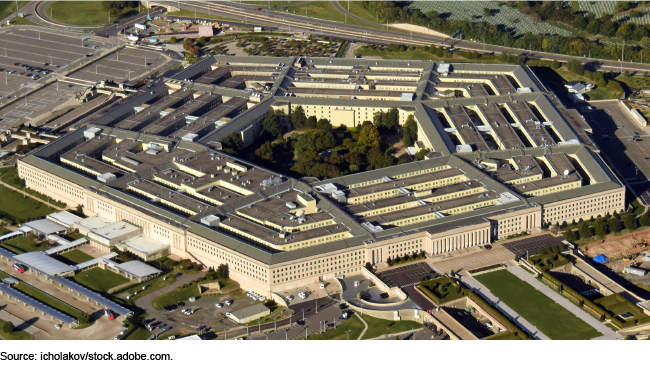 Aerial view of the Pentagon