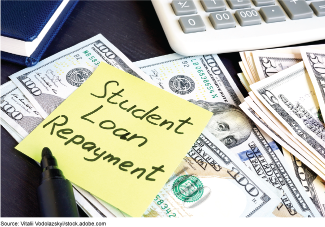 Money for a student loan payment