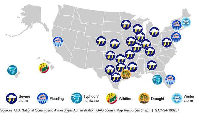 Billion-Dollar Disasters in the U.S. in 2023