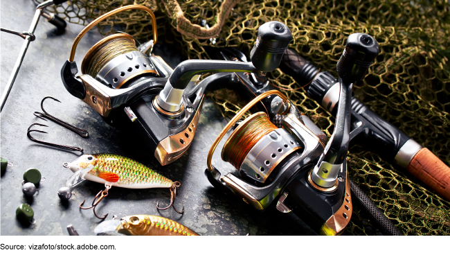 Fishing equipment.