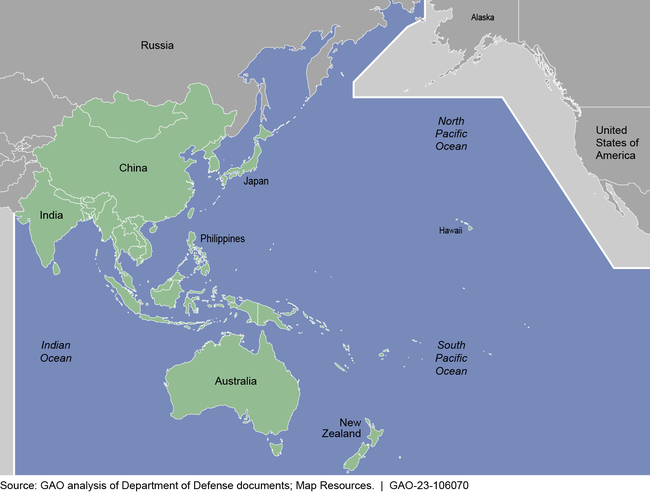 Indo-Pacific Command Area of Responsibility