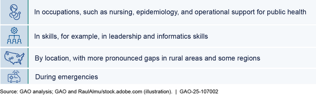 Examples of Gaps in the Public Health Workforce