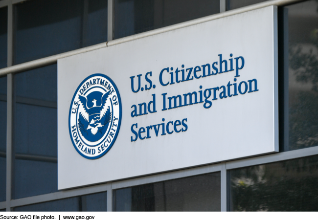 Sign that says U.S. Citizenship and Immigration Services