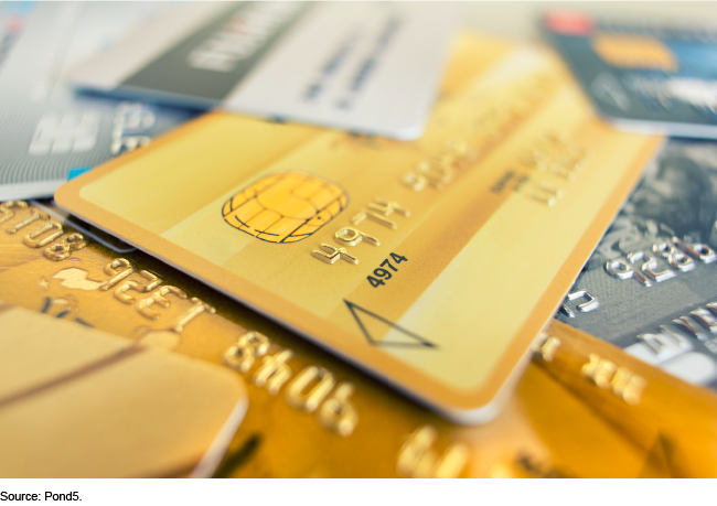 A pile of credit cards