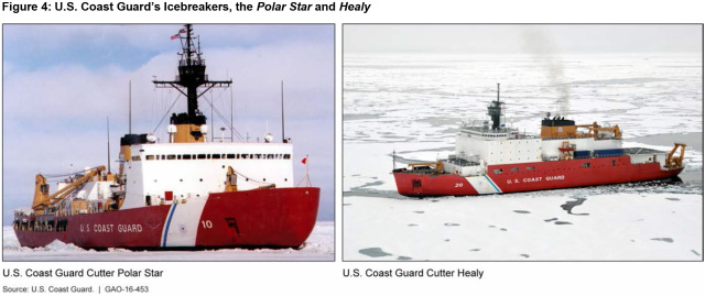 Figure 4: U.S. Coast Guard’s Icebreakers, the Polar Star and Healy