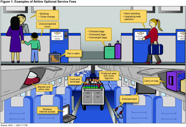Figure 1: Examples of Airline Optional Service Fees