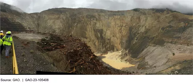 Photo showing Molybdenum mine cleanup on federal and private lands in New Mexico