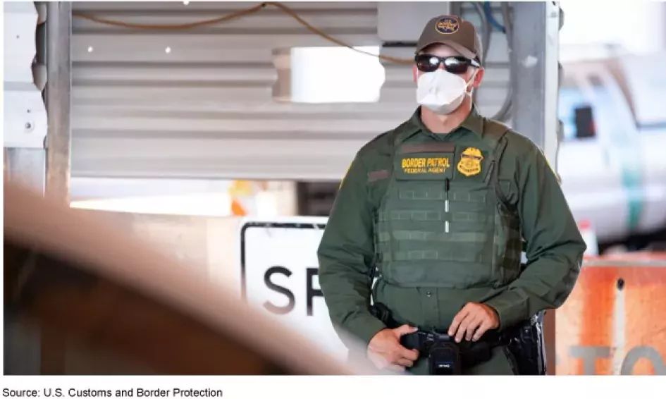 Customs and Border Patrol Agent Salutes