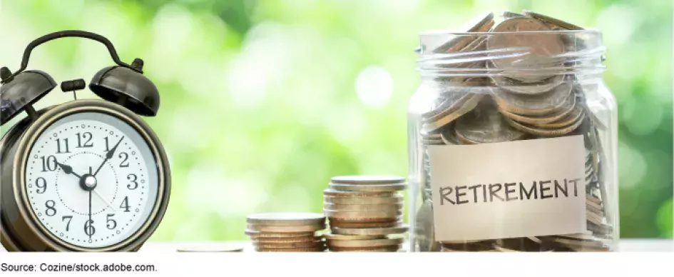 A jar with coins. 