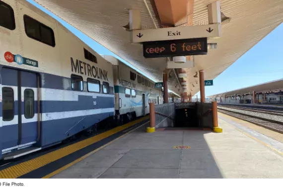 Photo showing Metrolink Rail Station at Union Station in Los Angeles, California